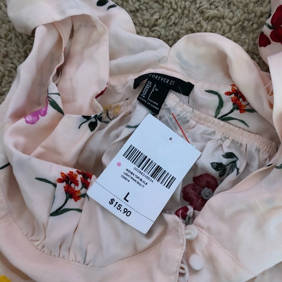 Floral Print Buttoned Blouse - Picture 5 of 5